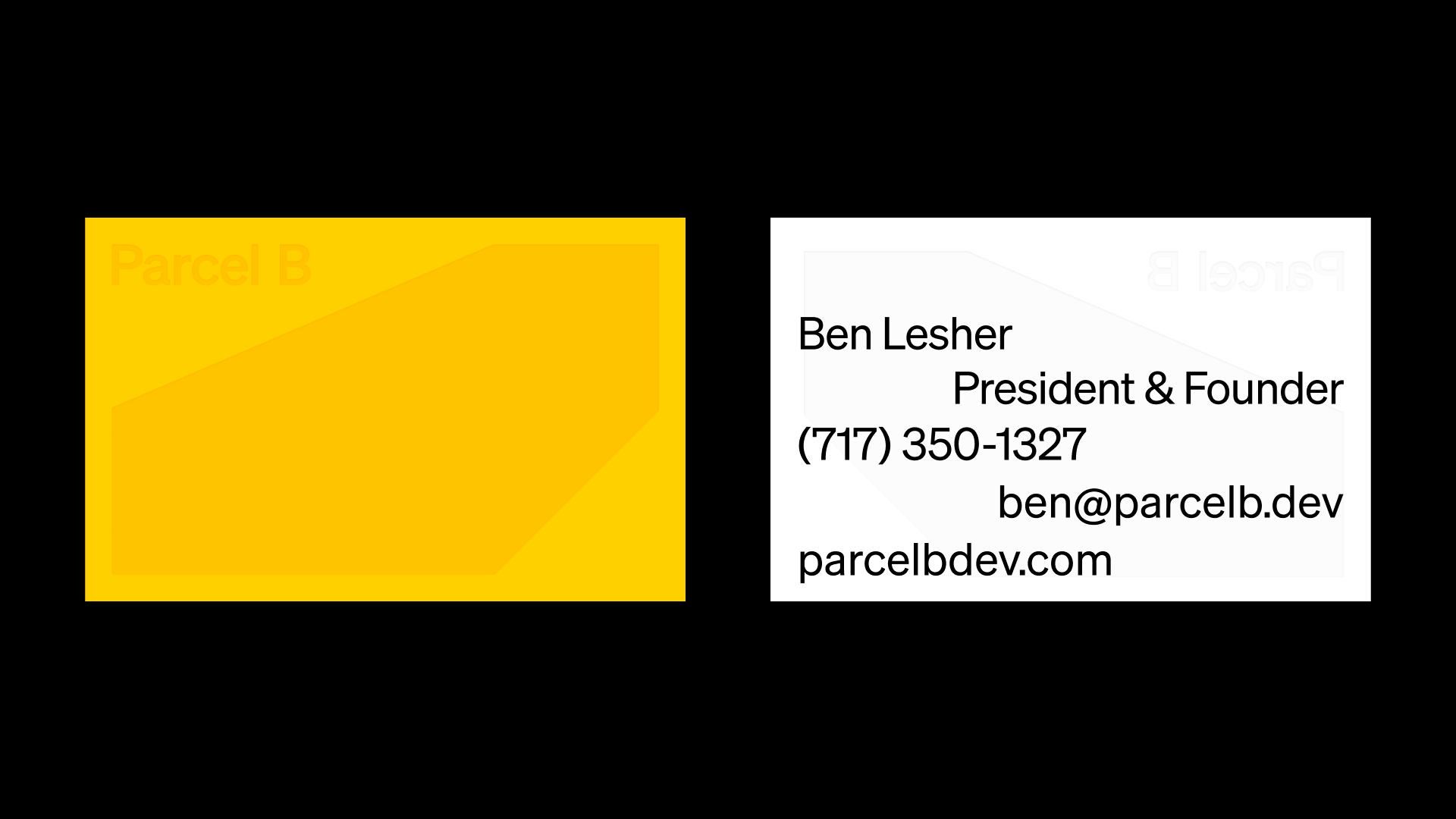 business card front and back