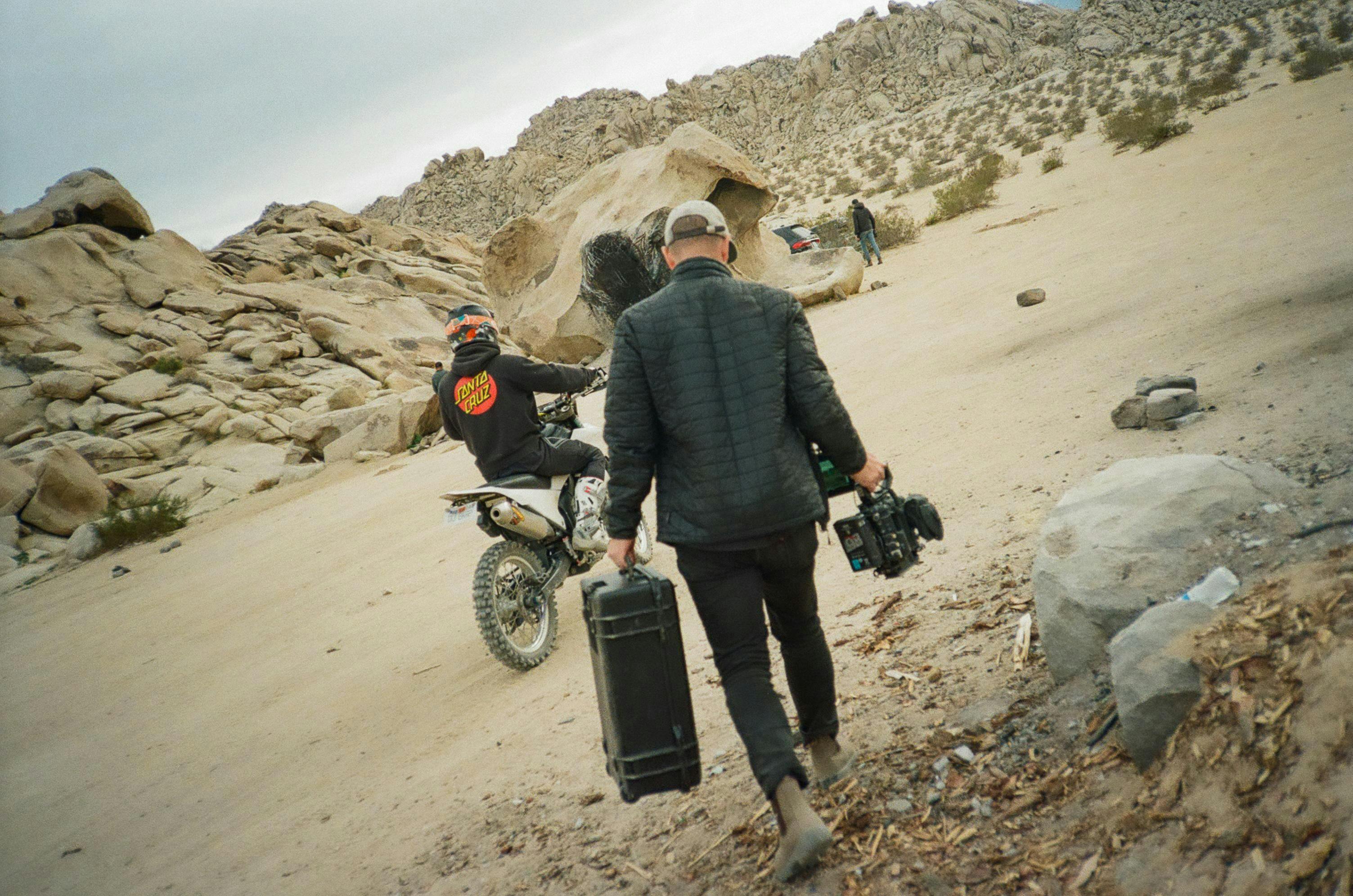 dirt bike film shoot