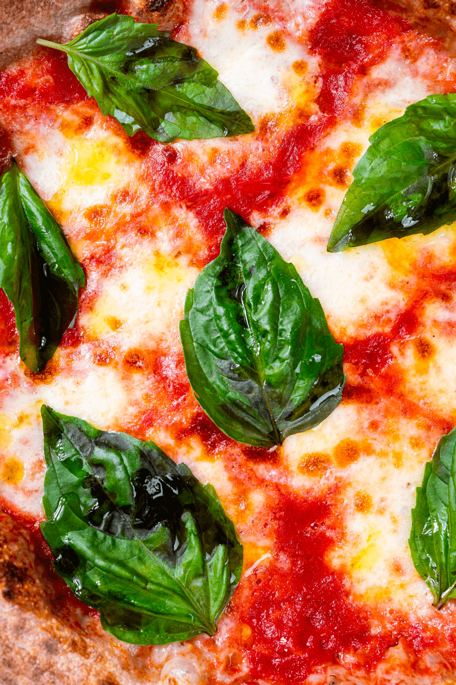 basil on pizza