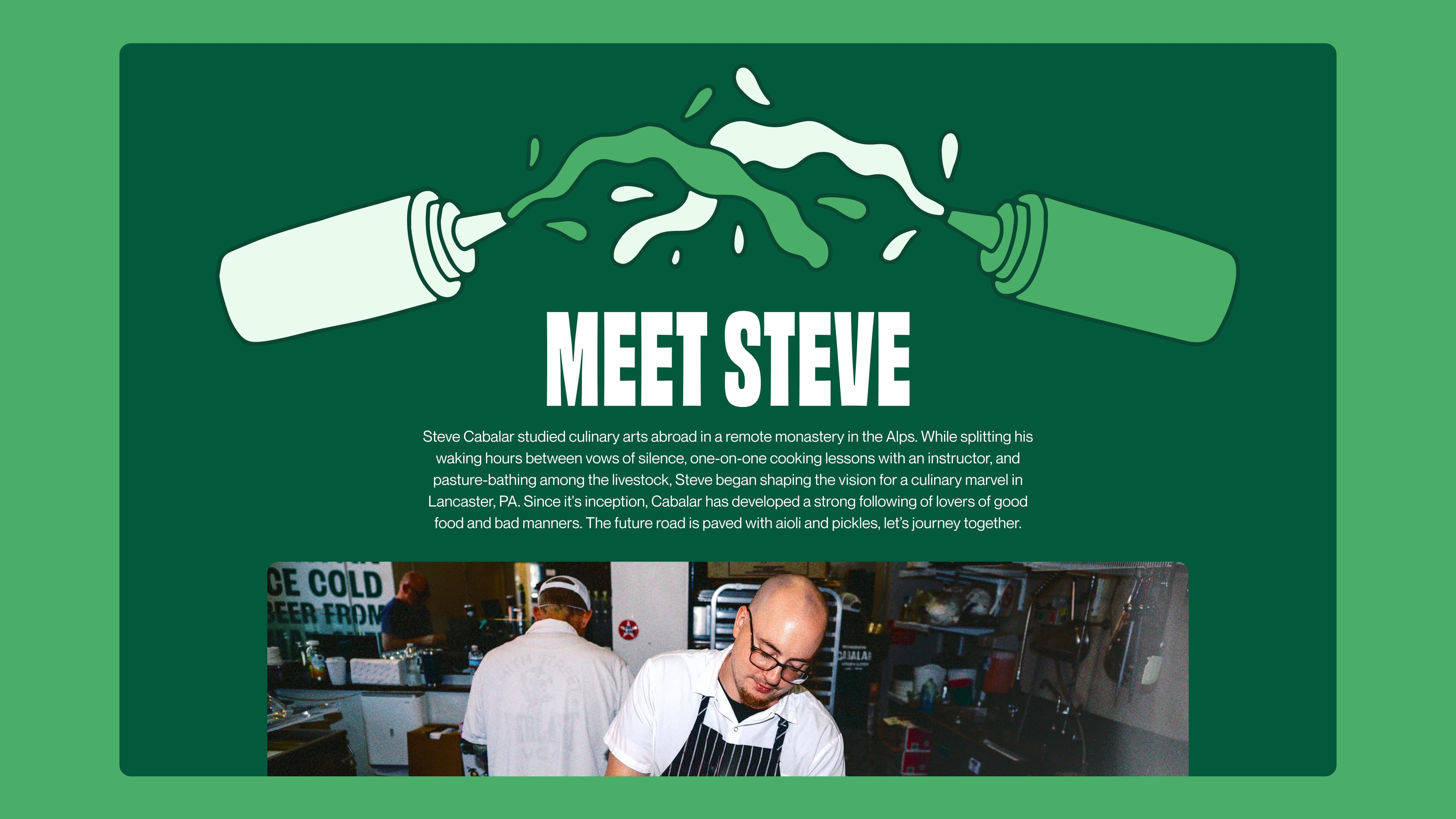 Meet Steve Cabalar condiment bottles illustration