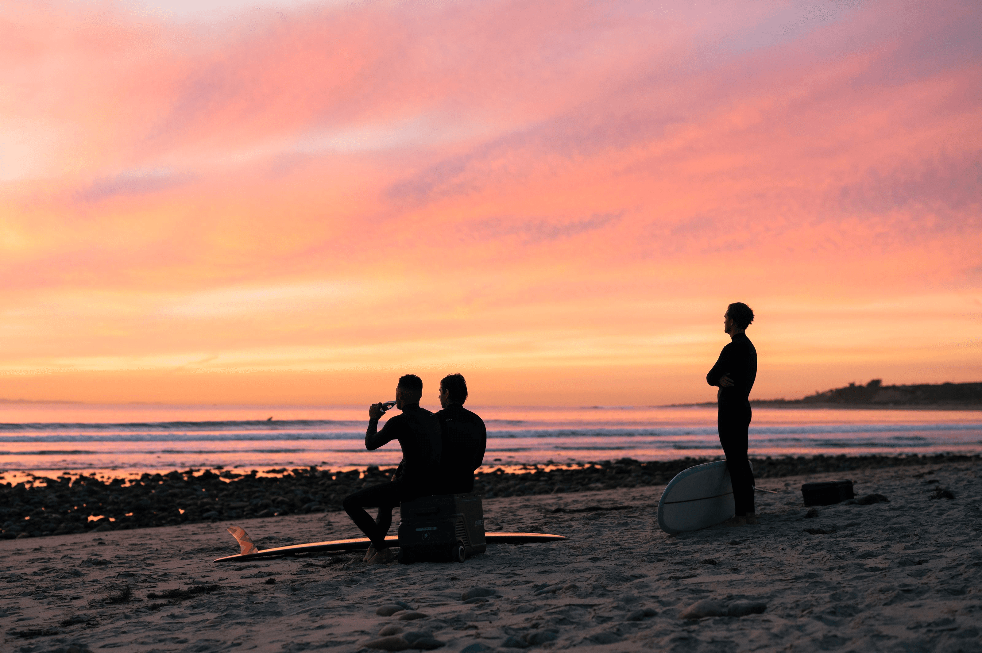 sunset surfers