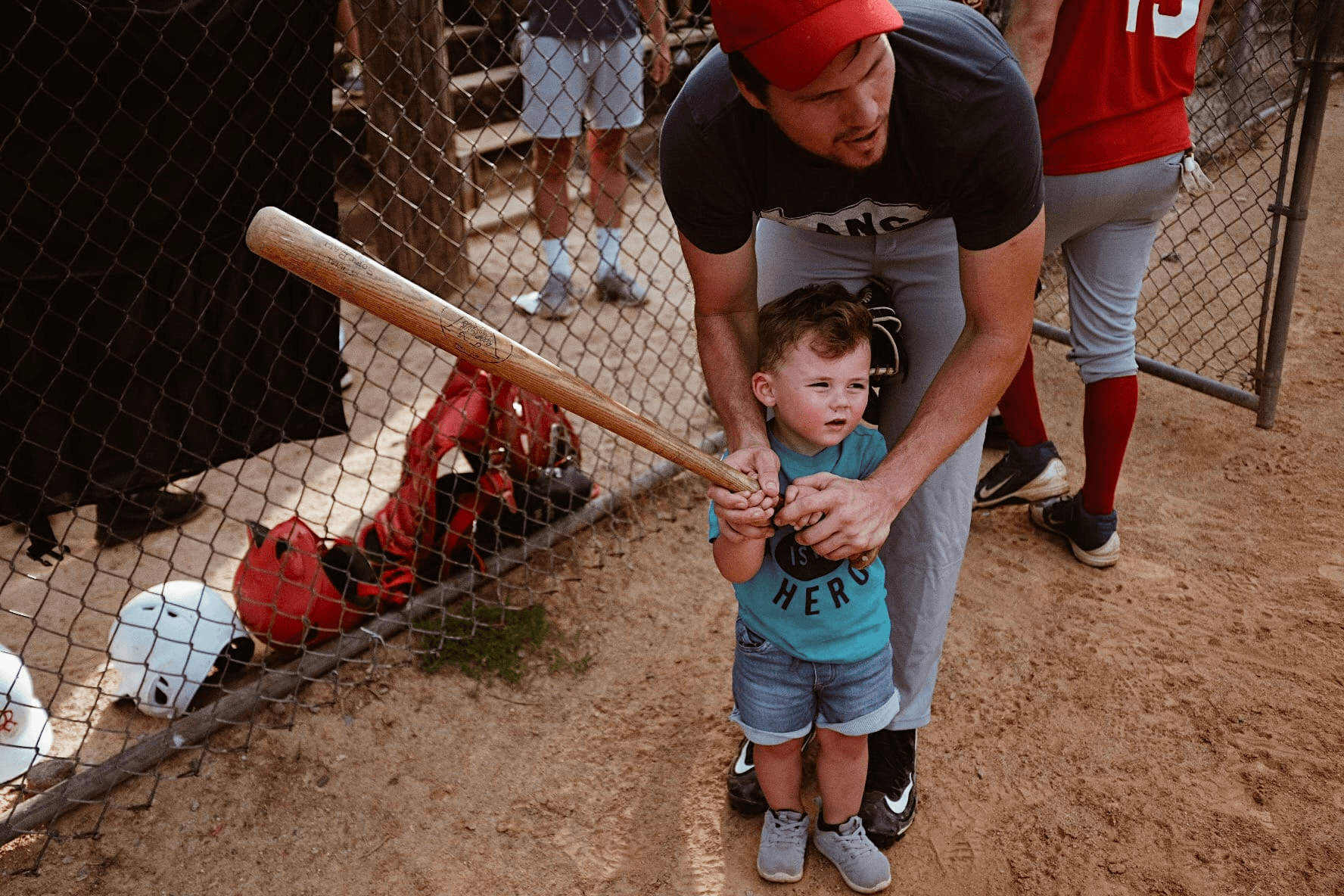 father and son baseball