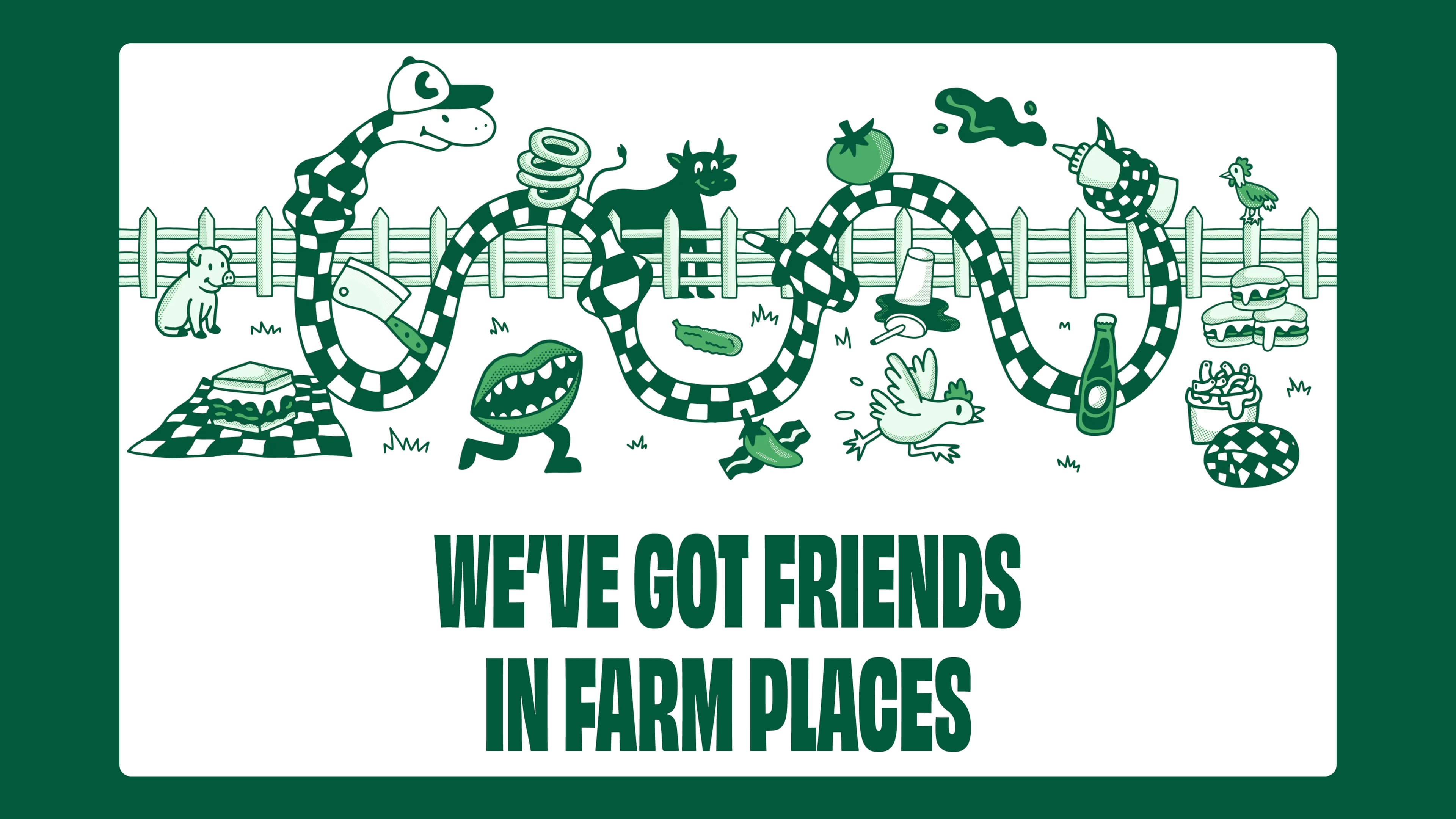 Illustrations of Cabalar food and farm animals